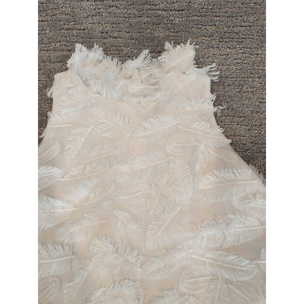 Janie and Jack Girls White Feather Dress Sz 6 - Picture 3 of 5